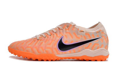 Nike Tiempo Legend 10 Elite TF Low-Tops Football Shoes - Orange/White/Black