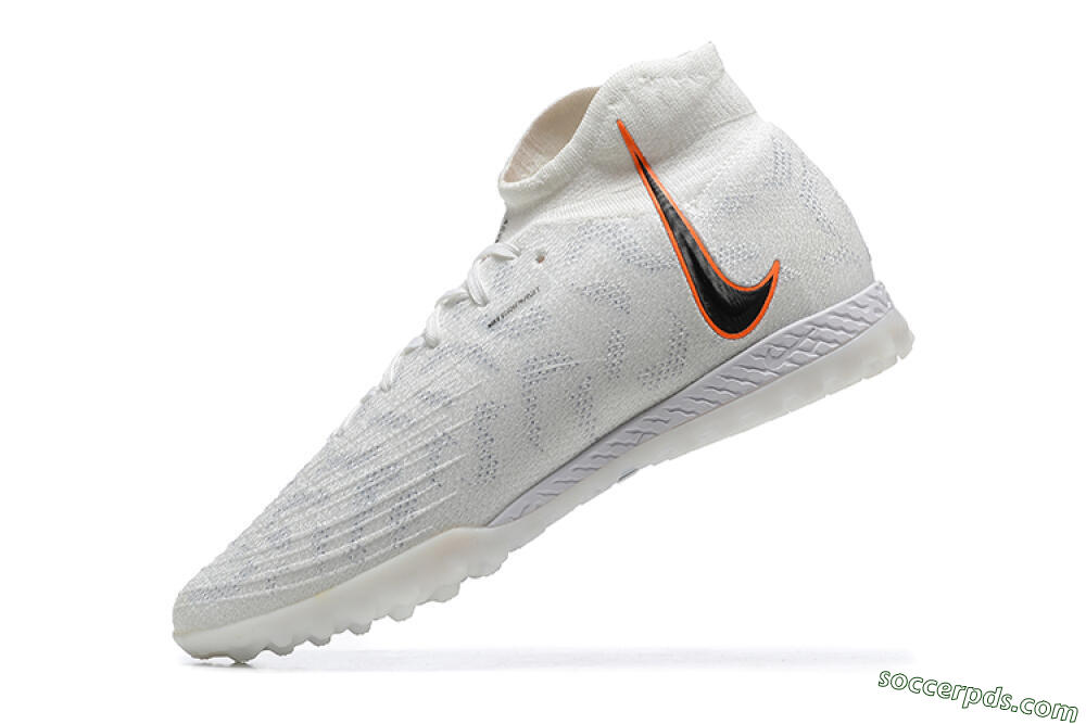 Nike Phantom GX DF Elite TF High-Tops Football Shoes - White/Black/Orange 7