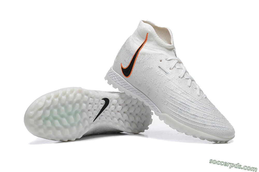 Nike Phantom GX DF Elite TF High-Tops Football Shoes - White/Black/Orange 4