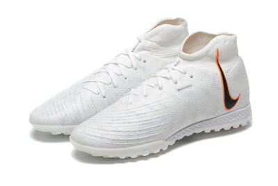 Nike Phantom GX DF Elite TF High-Tops Football Shoes - White/Black/Orange