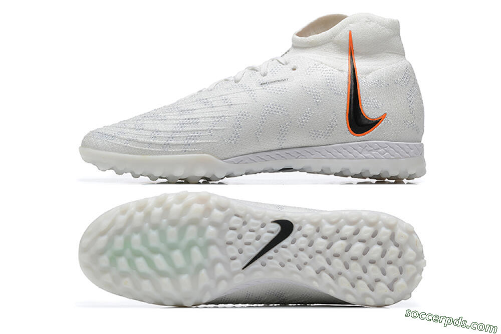 Nike Phantom GX DF Elite TF High-Tops Football Shoes - White/Black/Orange 0