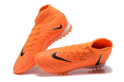 Nike Phantom GX DF Elite TF High-Tops Football Shoes - Orange/Silver/Black