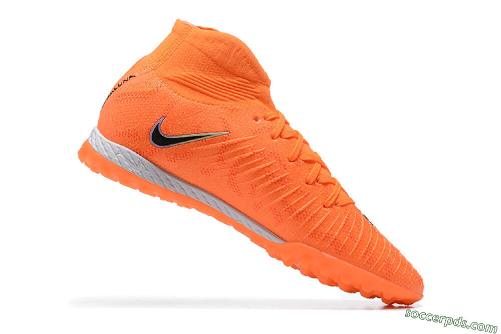 Nike Phantom GX DF Elite TF High-Tops Football Shoes - Orange/Silver/Black 6