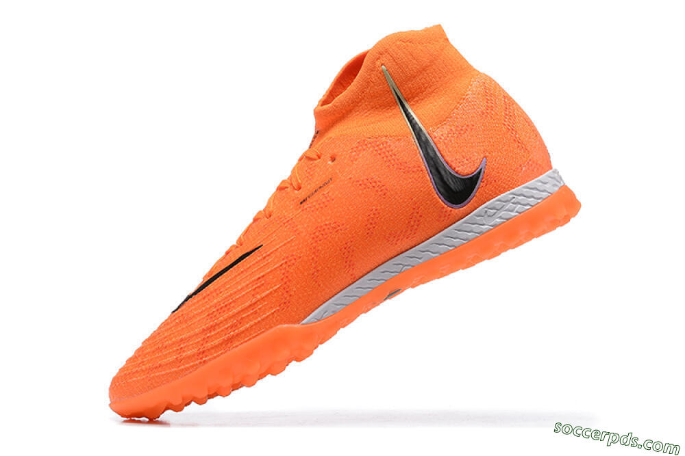 Nike Phantom GX DF Elite TF High-Tops Football Shoes - Orange/Silver/Black 7