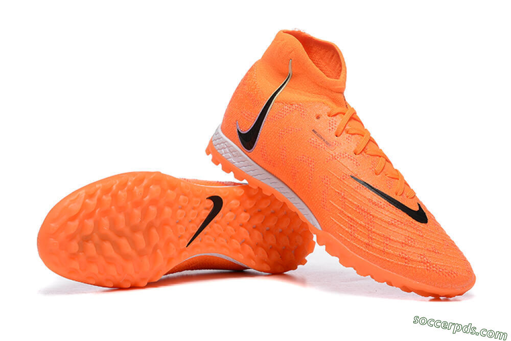 Nike Phantom GX DF Elite TF High-Tops Football Shoes - Orange/Silver/Black 4