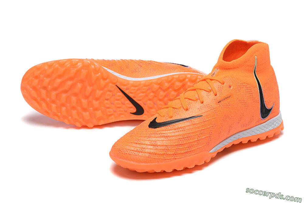 Nike Phantom GX DF Elite TF High-Tops Football Shoes - Orange/Silver/Black 3
