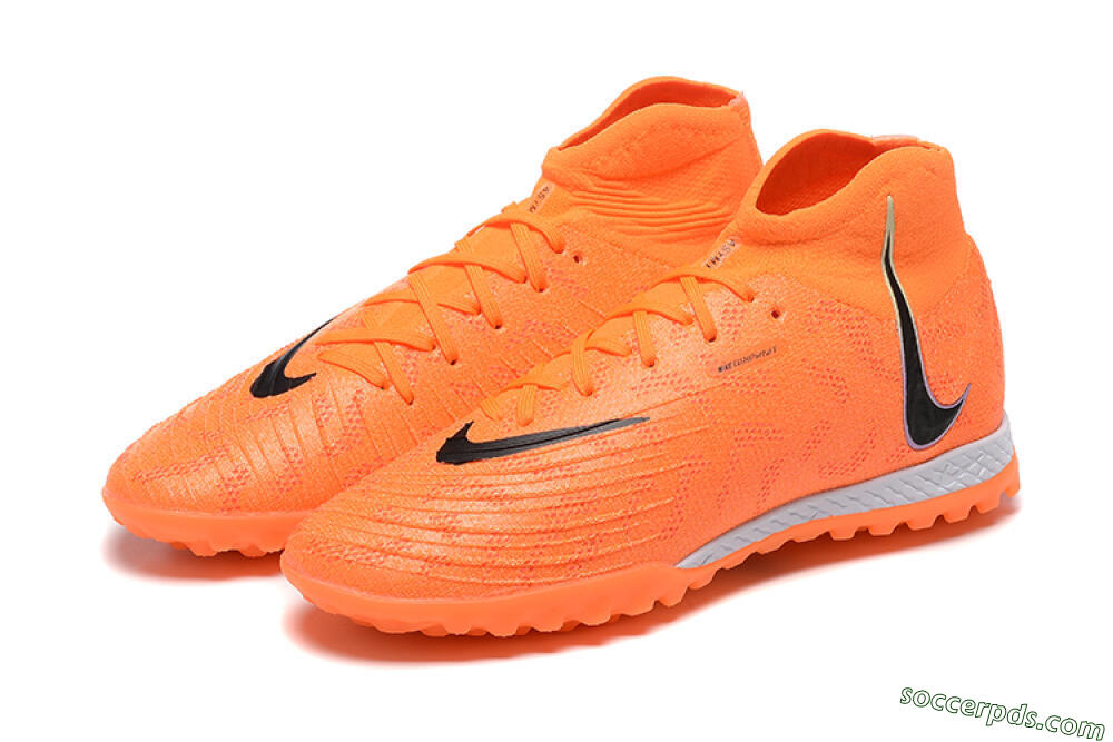 Nike Phantom GX DF Elite TF High-Tops Football Shoes - Orange/Silver/Black 9