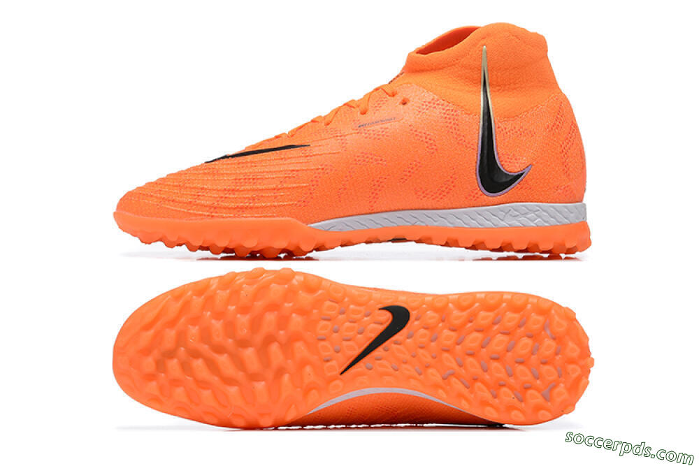 Nike Phantom GX DF Elite TF High-Tops Football Shoes - Orange/Silver/Black 0