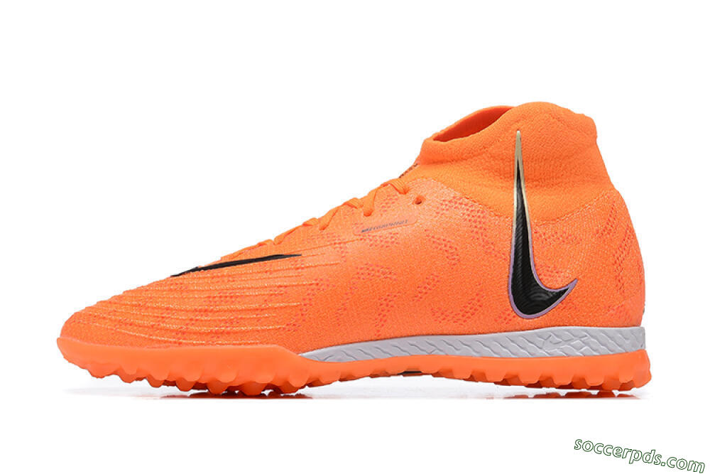 Nike Phantom GX DF Elite TF High-Tops Football Shoes - Orange/Silver/Black 2