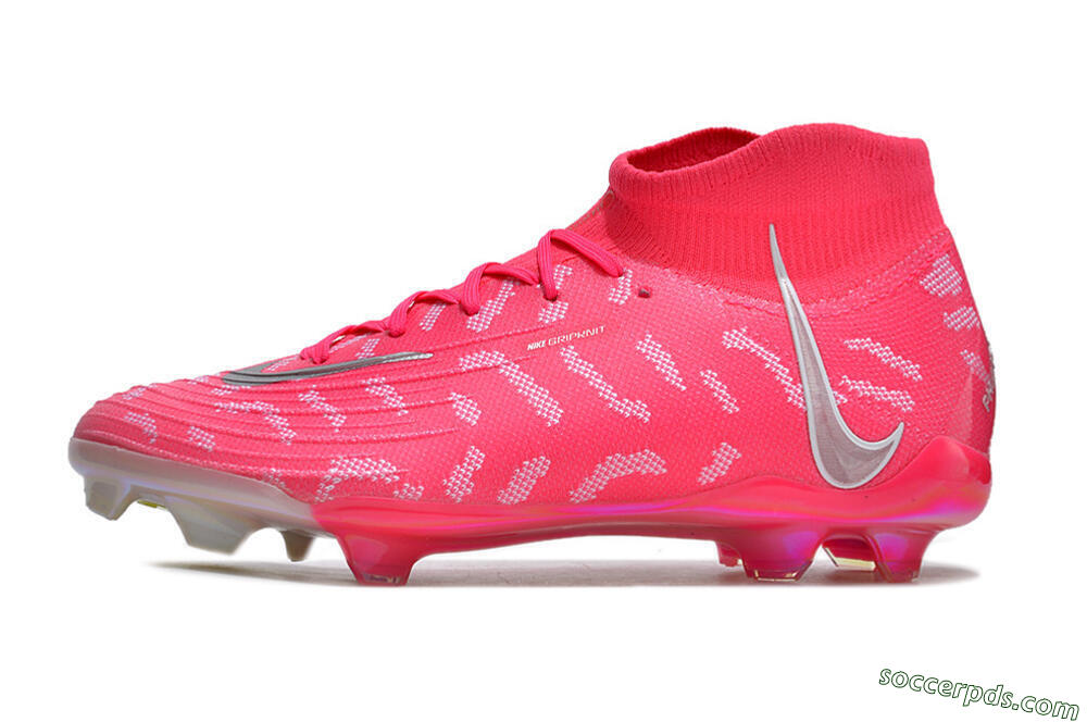 Nike Phantom Luna Elite FG High-Tops Football Boots - Red/Silver/White 2