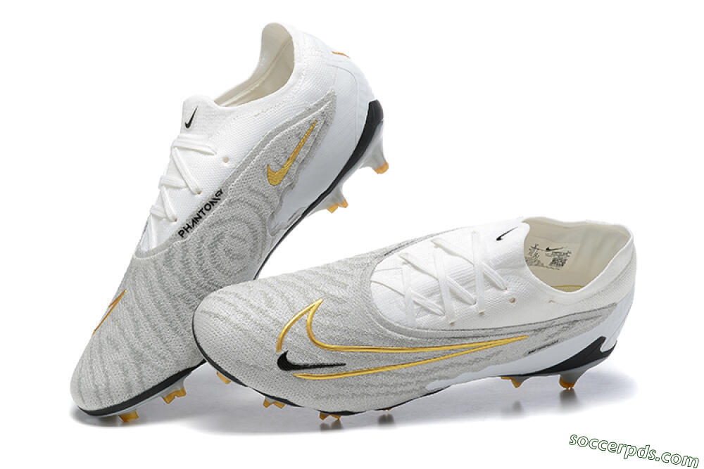 Nike Phantom GX Elite FG Low-Tops Football Boots - Grey/White/Gold 5