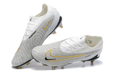 Nike Phantom GX Elite FG Low-Tops Football Boots - Grey/White/Gold