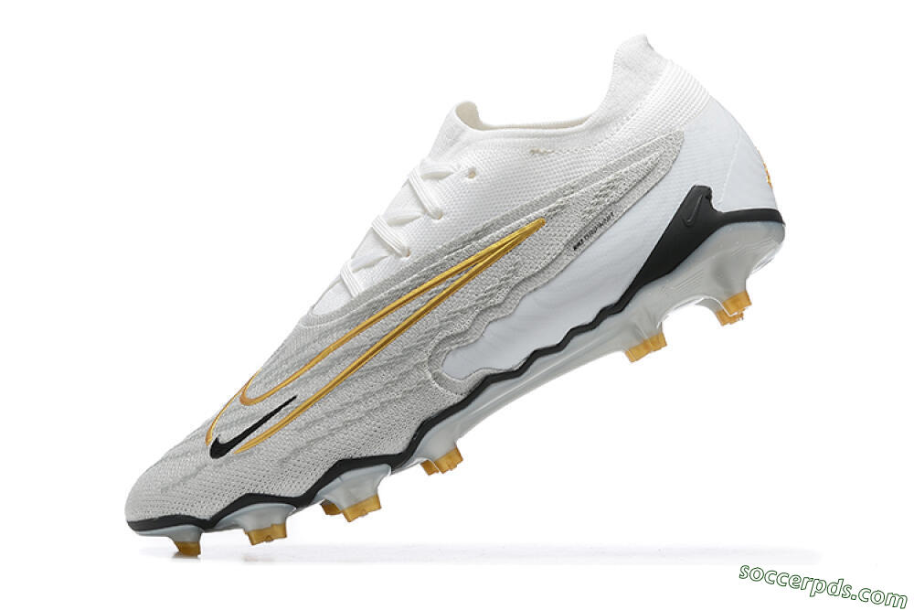 Nike Phantom GX Elite FG Low-Tops Football Boots - Grey/White/Gold 7