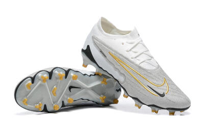 Nike Phantom GX Elite FG Low-Tops Football Boots - Grey/White/Gold