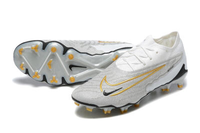 Nike Phantom GX Elite FG Low-Tops Football Boots - Grey/White/Gold