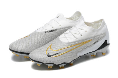 Nike Phantom GX Elite FG Low-Tops Football Boots - Grey/White/Gold