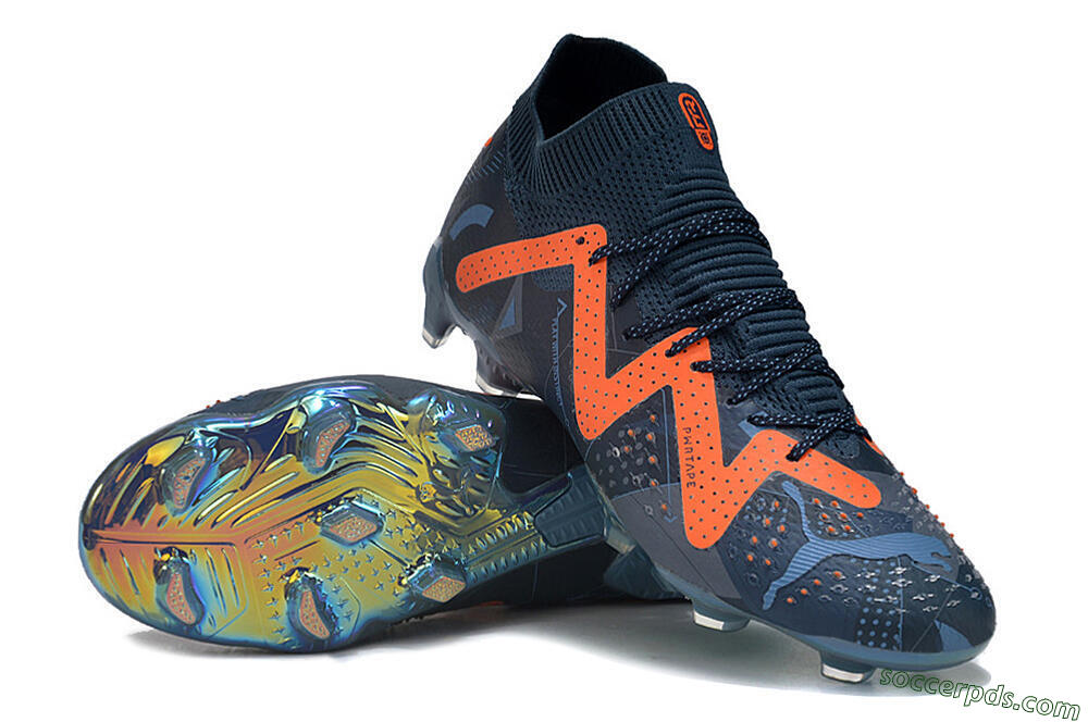 Puma Future Ultimate DNA FG Low-Tops Football Boots - Blue/Orange 3