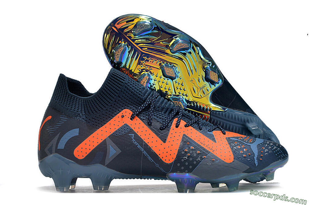 Puma Future Ultimate DNA FG Low-Tops Football Boots - Blue/Orange 1