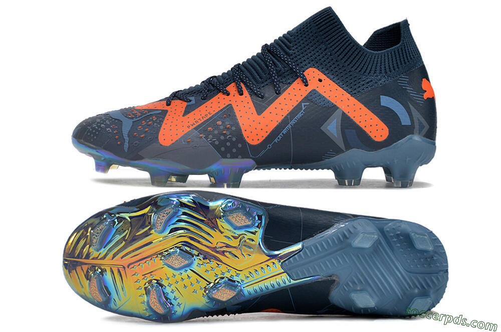 Puma Future Ultimate DNA FG Low-Tops Football Boots - Blue/Orange 0
