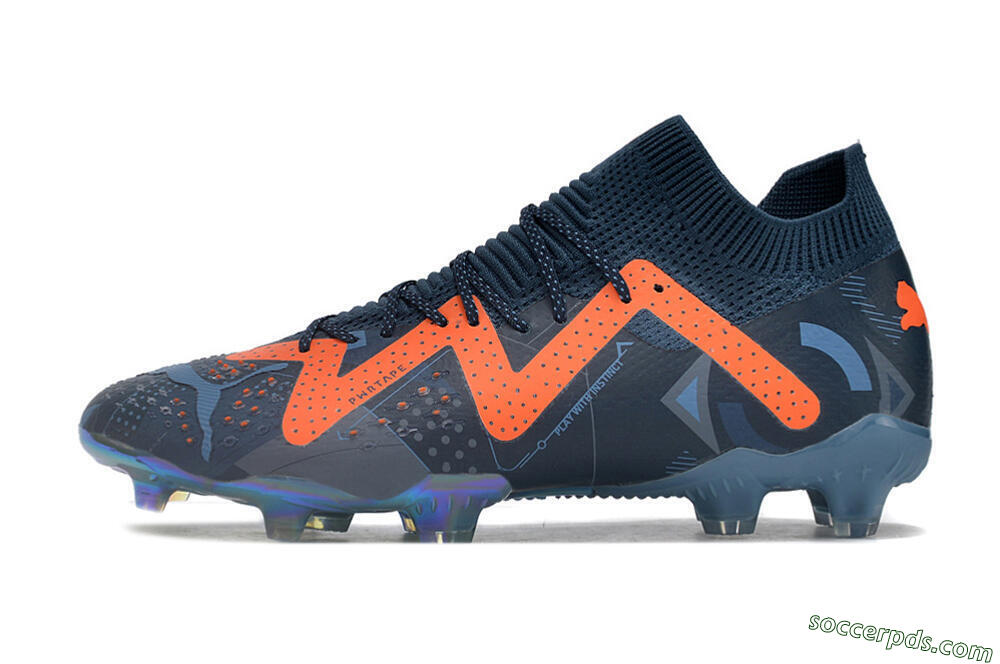 Puma Future Ultimate DNA FG Low-Tops Football Boots - Blue/Orange 2