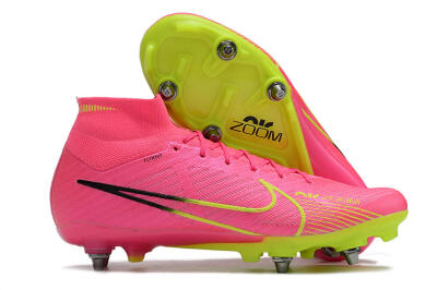 Nike Air Zoom Mercurial Superfly 9 Elite SG High-Tops Football Boots - Pink/Green/Black