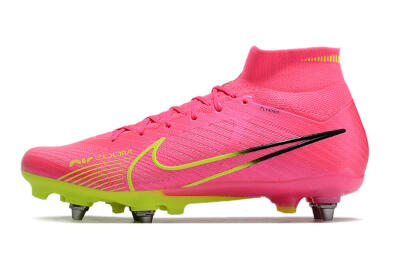 Nike Air Zoom Mercurial Superfly 9 Elite SG High-Tops Football Boots - Pink/Green/Black