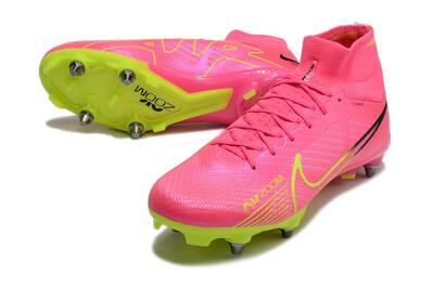 Nike Air Zoom Mercurial Superfly 9 Elite SG High-Tops Football Boots - Pink/Green/Black