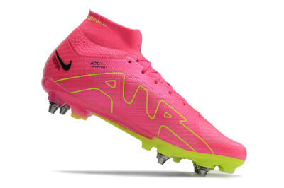 Nike Air Zoom Mercurial Superfly 9 Elite SG High-Tops Football Boots - Pink/Green/Black