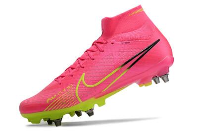 Nike Air Zoom Mercurial Superfly 9 Elite SG High-Tops Football Boots - Pink/Green/Black