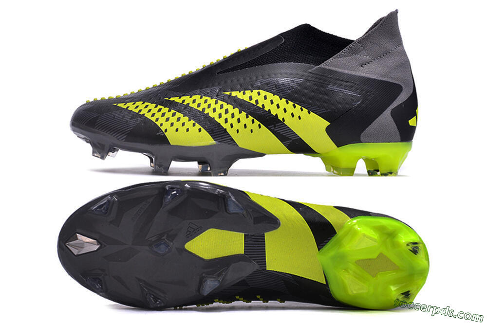 Adidas Predator Accuracy+ FG High-Tops Football Boots - Black/Grey/Yellow 0