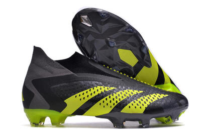 Adidas Predator Accuracy+ FG High-Tops Football Boots - Black/Grey/Yellow