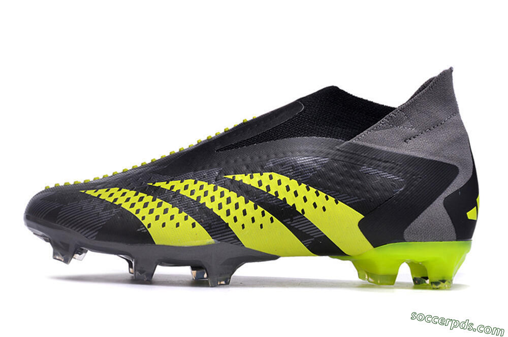 Adidas Predator Accuracy+ FG High-Tops Football Boots - Black/Grey/Yellow 2