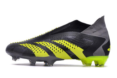 Adidas Predator Accuracy+ FG High-Tops Football Boots - Black/Grey/Yellow