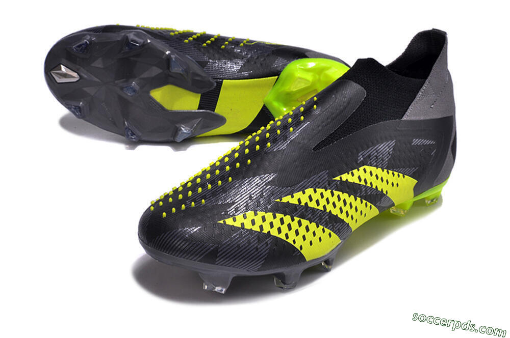 Adidas Predator Accuracy+ FG High-Tops Football Boots - Black/Grey/Yellow 3