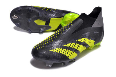 Adidas Predator Accuracy+ FG High-Tops Football Boots - Black/Grey/Yellow