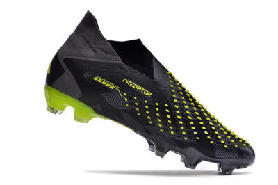 Adidas Predator Accuracy+ FG High-Tops Football Boots - Black/Grey/Yellow