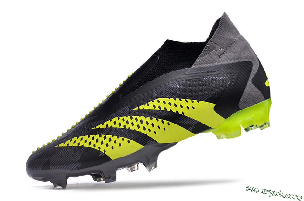 Adidas Predator Accuracy+ FG High-Tops Football Boots - Black/Grey/Yellow 5