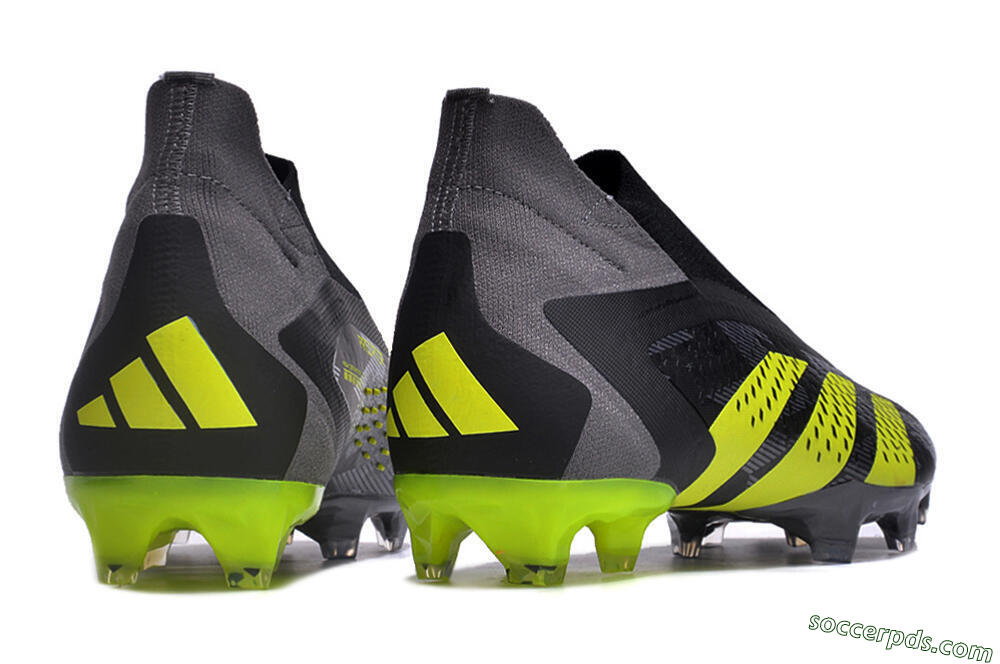 Adidas Predator Accuracy+ FG High-Tops Football Boots - Black/Grey/Yellow 6