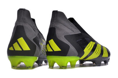 Adidas Predator Accuracy+ FG High-Tops Football Boots - Black/Grey/Yellow