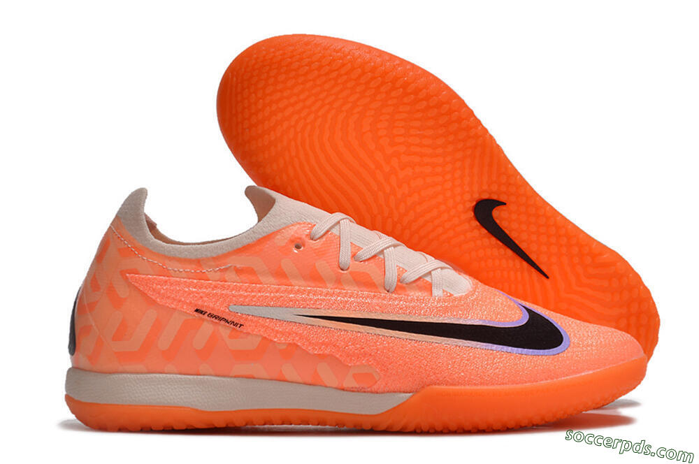 Nike Phantom GX Elite IC Low-Tops Football Shoes - Orange/Black/Purple 1