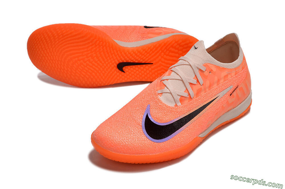 Nike Phantom GX Elite IC Low-Tops Football Shoes - Orange/Black/Purple 3