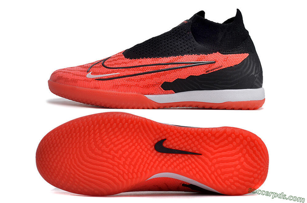 Nike Phantom GX Elite DF Link IC Low-Tops Football Shoes - Red/Black/White 0