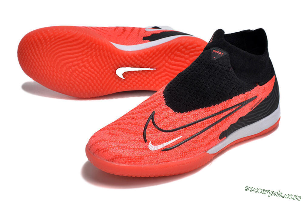Nike Phantom GX Elite DF Link IC Low-Tops Football Shoes - Red/Black/White 3