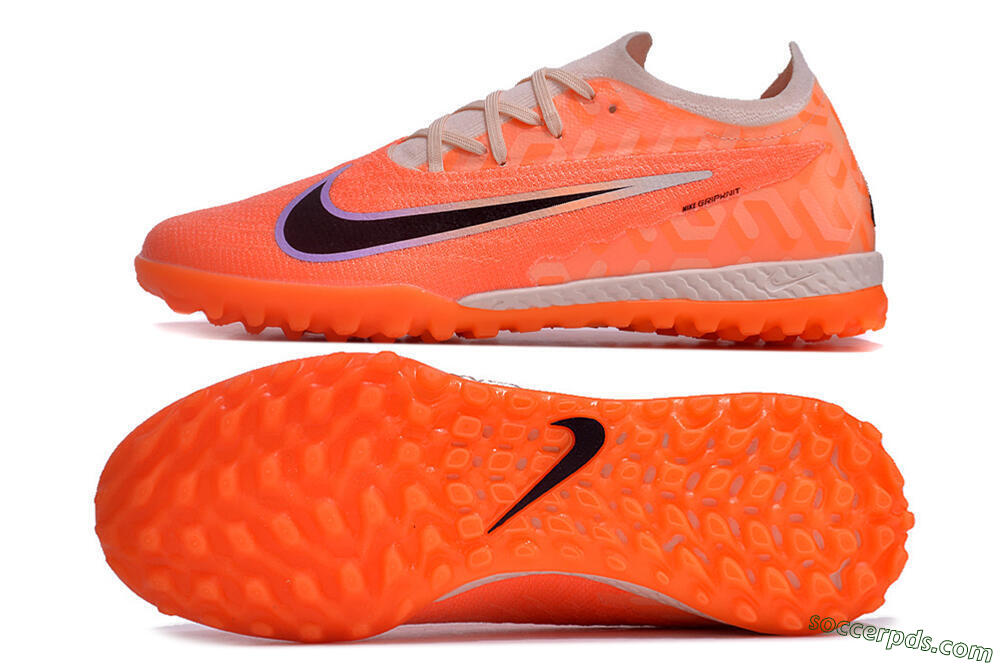 Nike Phantom GX Elite TF Low-Tops Football Shoes - Orange/Black/Purple 0