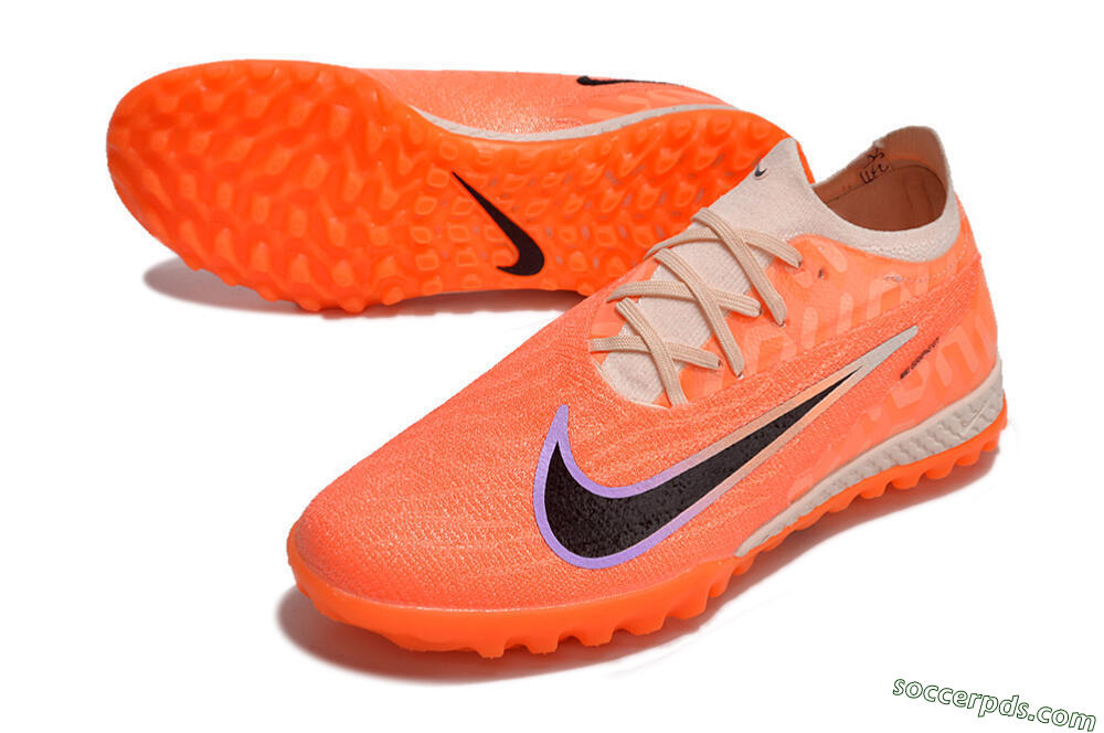 Nike Phantom GX Elite TF Low-Tops Football Shoes - Orange/Black/Purple 3