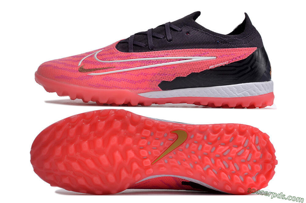 Nike Phantom GX Elite TF Low-Tops Football Shoes - Pink/White/Black 0