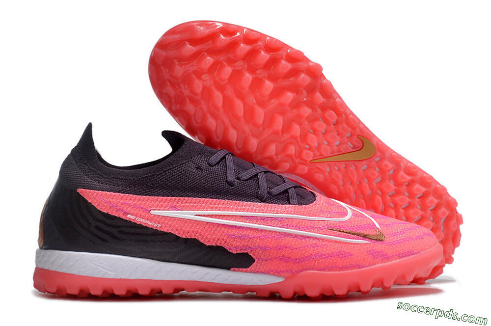 Nike Phantom GX Elite TF Low-Tops Football Shoes - Pink/White/Black 1