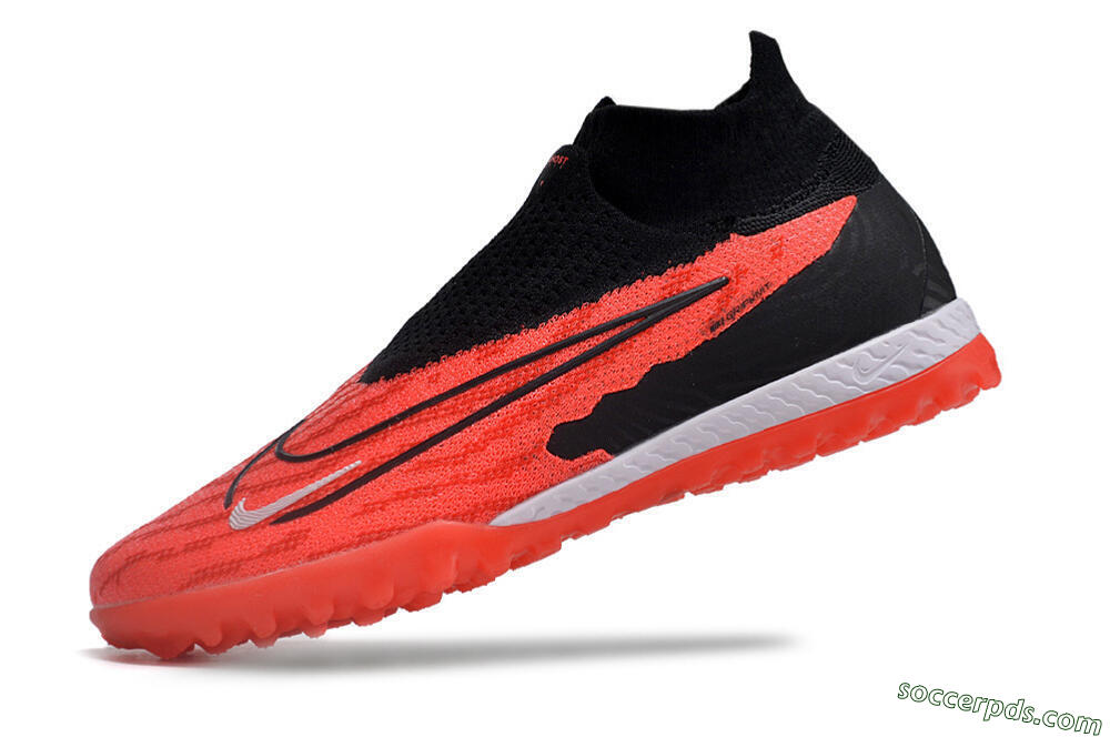 Nike Phantom GX Elite DF Link TF High-Tops Football Shoes - Red/Black/White 5