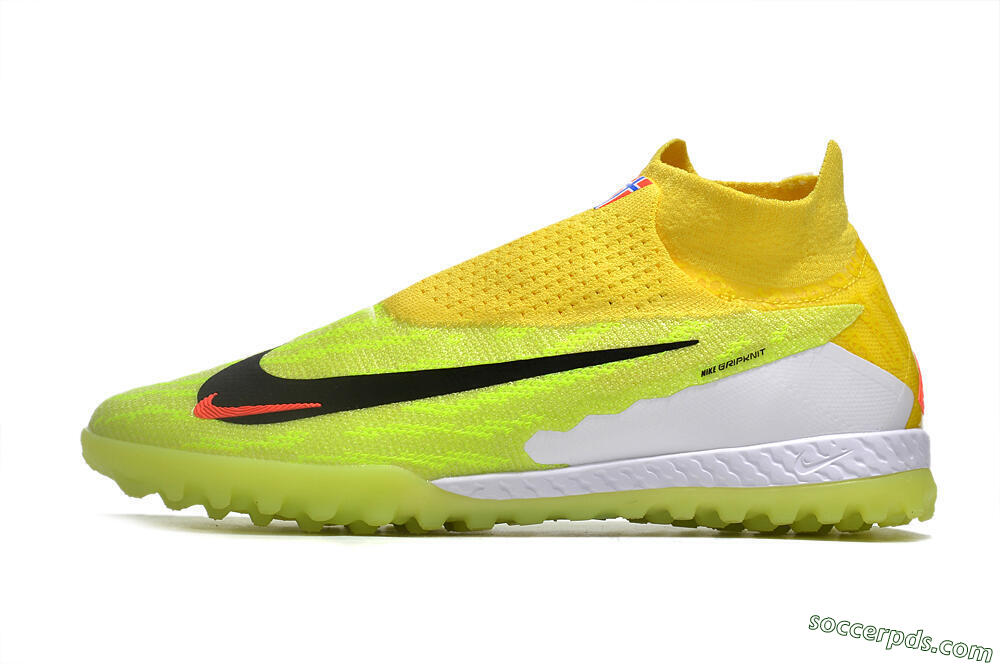 Nike Phantom GX Elite DF Link TF High-Tops Football Shoes - Yellow/Black/Red 2