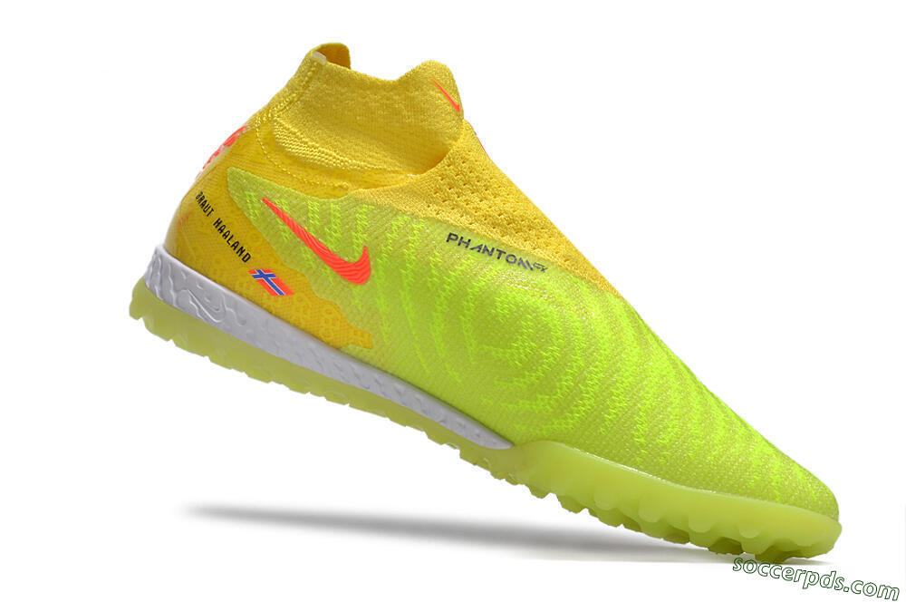 Nike Phantom GX Elite DF Link TF High-Tops Football Shoes - Yellow/Black/Red 4